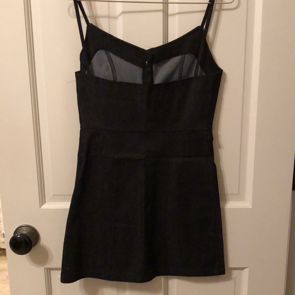 Zaful Black denim mini dress- size small - Picture 3 of 6
